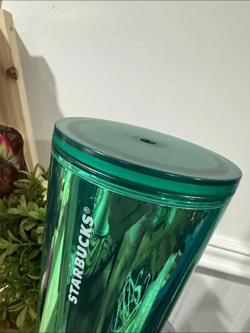 Starbucks Metallic Emerald Green Travel Tumbler 24 oz NEW